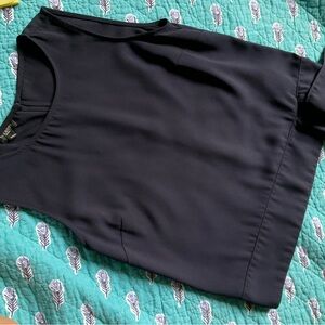 Navy Talbots blouson top ,size0p
